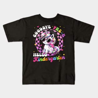 Kids Goodbye Pre K Hello Kindergarten Graduation Graduate Girls Kids T-Shirt